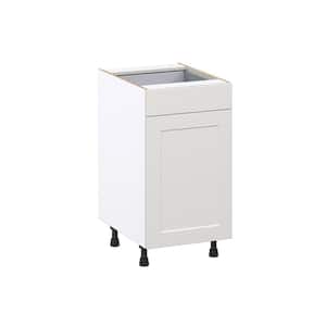 Littleton Painted Gray Recessed Assembled 2 Waste Bin Pullout 1 Draw Kitchen Cabinet(18 in. W x 34.5 in. H x 24 in. D)