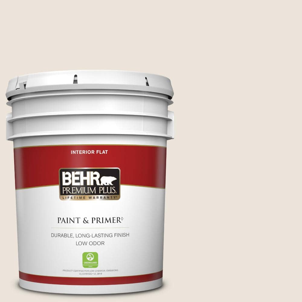 BEHR PREMIUM PLUS 5 gal. ORW13 Shoelace Flat Low Odor Interior Paint