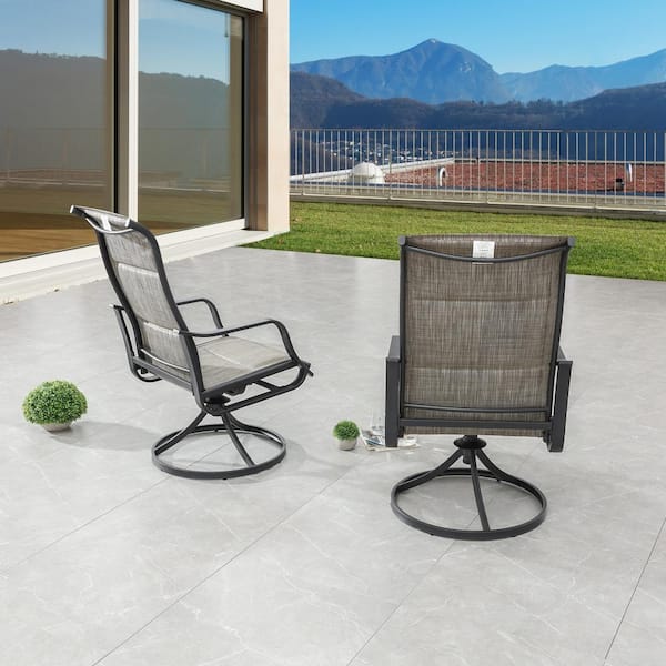 patio festival swivel padded sling outdoor dining chair