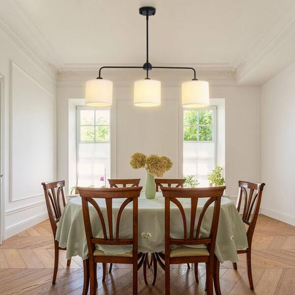 OUKANING 3-Light Black Modern Kitchen Island Pendant Light