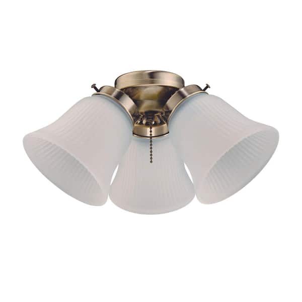 Westinghouse 3-Light Antique Brass Ceiling Fan Light Kit