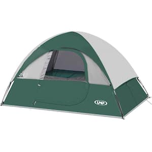 Waterproof 2-Person Polyester Camping Tent in Green