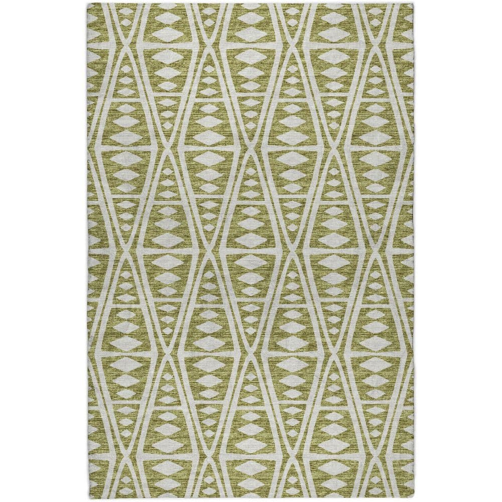 Dream Shag Premium Machine Washable Abstract ADS112 Olive 10 ft. x 14 ft. Area Rug price history on PriceWatchPro