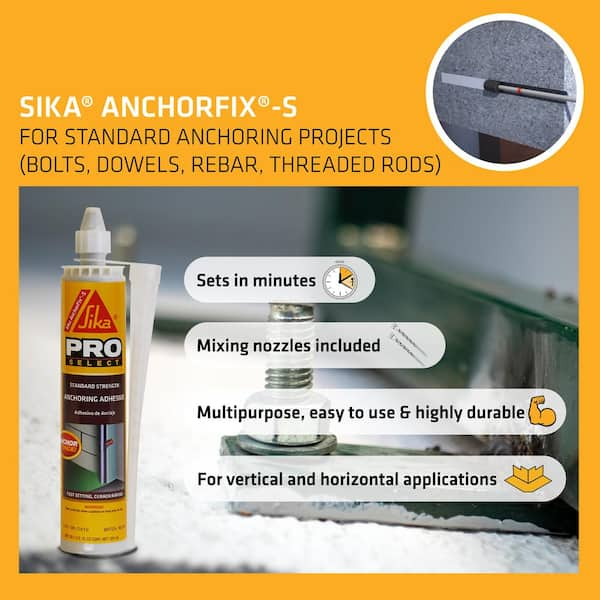 Sika 10.1 fl. oz. AnchorFix High Strength Fast Curing Anchoring