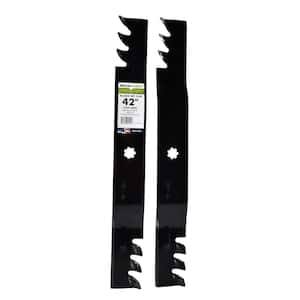 2 Blade Commercial Mulching Set for Many 42 in. John Deere Mowers Replaces OEM #'s AM137328, AM141033, GX22151, GY20850