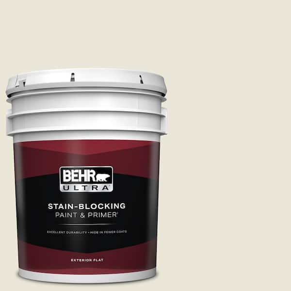 BEHR ULTRA 5 gal. #BWC-10 Rock Salt Flat Exterior Paint & Primer