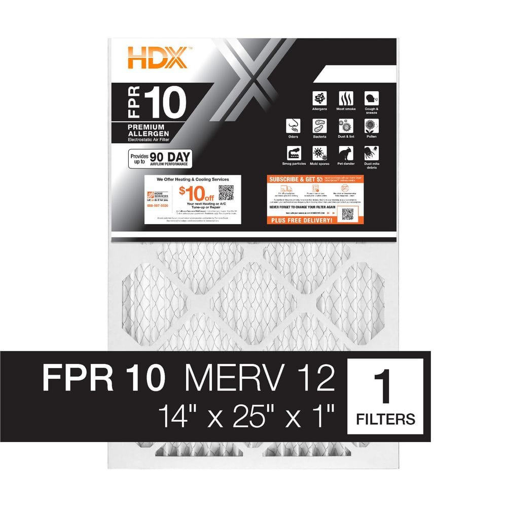 14 in. x 25 in. x 1 in. Premium Pleated Air Filter FPR 10, MERV 12 price history on PriceWatchPro