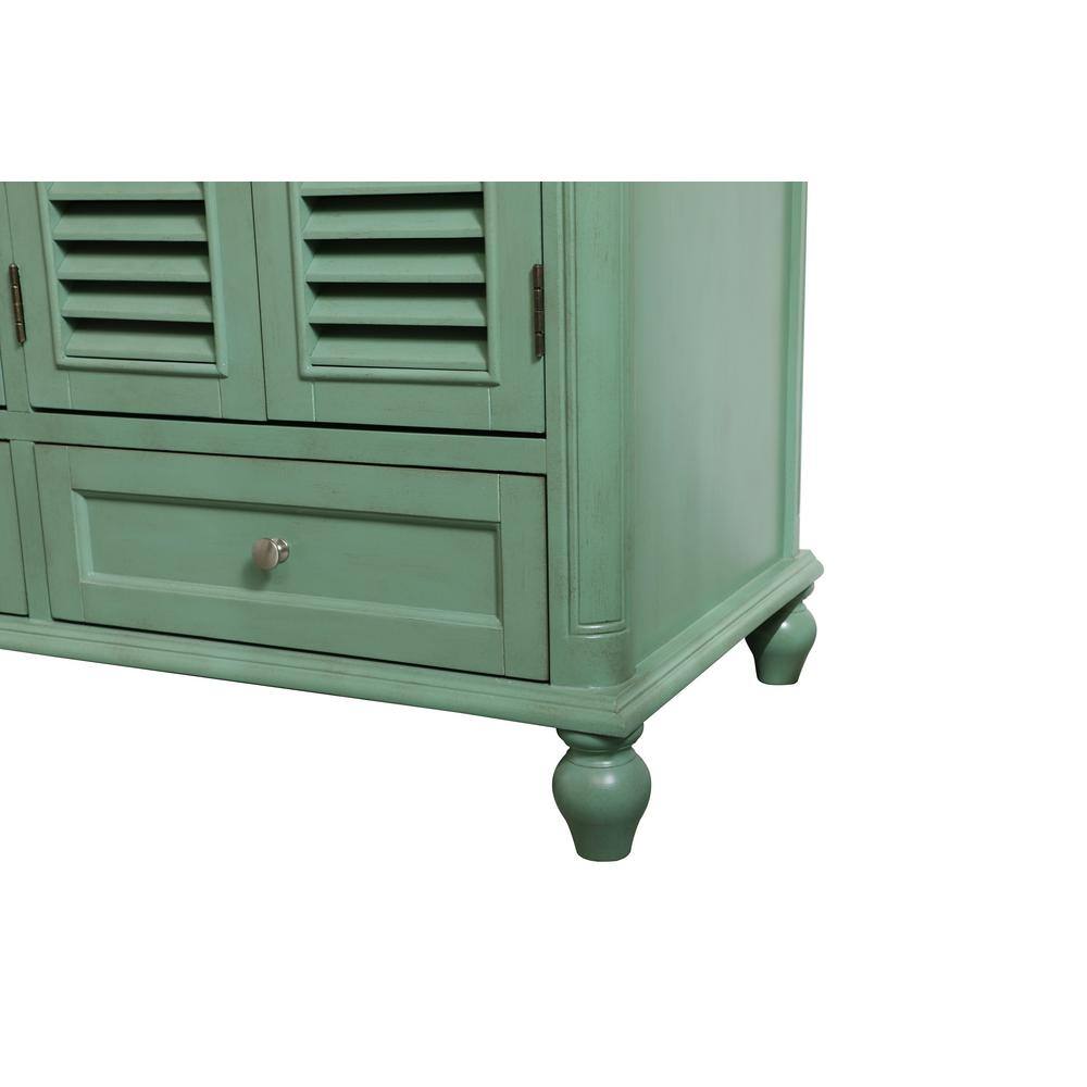 48" Vintage Mint Single Bathroom Vanity with Carrara Marble Top