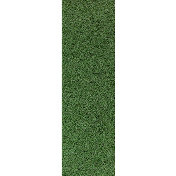 TrafficMaster Soft Fescue 3 ft. x 9 ft. Green Artificial Grass Runner Rug