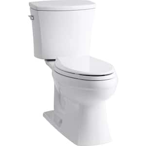 Kelston 12 in. Rough In 2-Piece 1.28 GPF Single Flush Elongated Toilet in White Seat Included