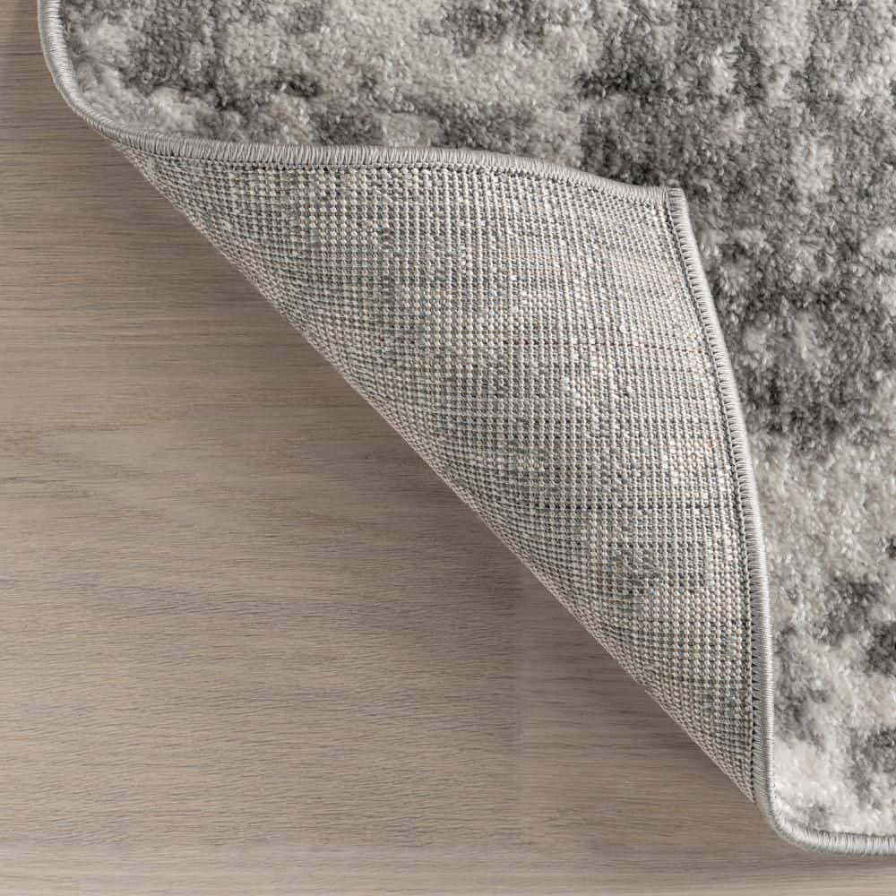 Deedra Modern Abstract Gray 32" Non-Slip Area Rug