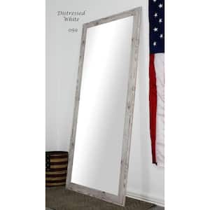 Large White Barnwood Composite Rustic Mirror (60 in. H X 21 in. W)