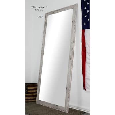 Oversized White Composite Rustic Mirror (70.5 in. H X 31.5 in. W)