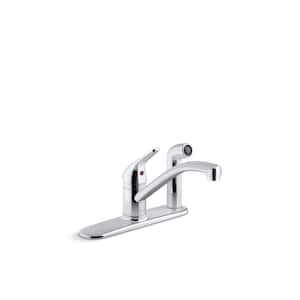 Jolt Single Handle Standard Kitchen Faucet with Pull Out Spray Wand in Polished Chrome
