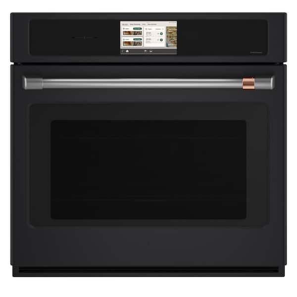 Cafe Professional Series 30 in. Smart Built-in Convection Single Wall Oven with In-Oven Camera in Matte Black