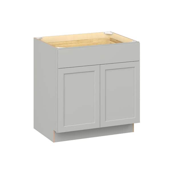 Emerson Whisper Gray Base 1 Drawer with 2-Door Ready to Assemble Kitchen Cabinet (33 in. W x 34.5 in. H x 24-in. D)