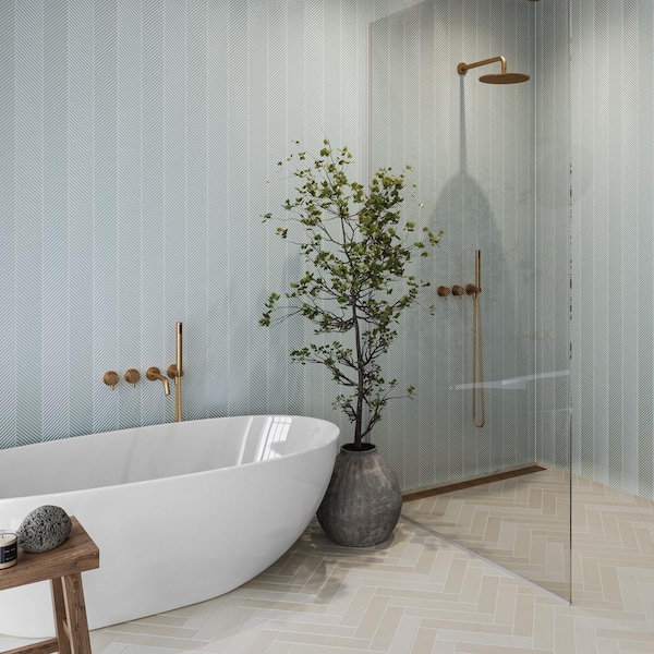 Celine Rectangular 2 in. x 12 in. Matte White Porcelain Tile (5.48 sq. ft./Case)