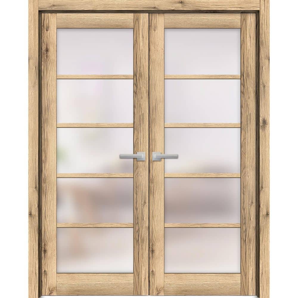 72 in. x 80 in. 2 Panel Oak Finished MDF Sliding Door with Hardware price history on PriceWatchPro