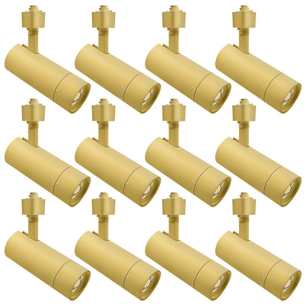 2.5 In. Zoomable LED Track Light, 5CCT, CRI90, 15W, 1050LM, Dimmable, 358° + 90° Tilt & 20°-50° Beam, ETL, Brass 12 Pack price history on PriceWatchPro