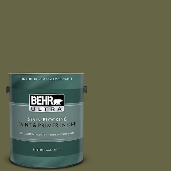 BEHR ULTRA 1 gal. #UL200-22 Amazon Jungle Semi-Gloss Enamel Interior Paint and Primer in One