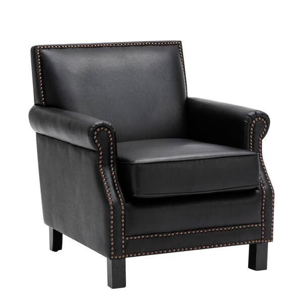 black nailhead accent chair