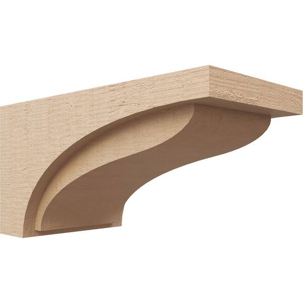Ekena Millwork 10 in. x 10 in. x 20 in. Wide Helena Rough Cedar Woodgrain TimberThane Corbel, Primed Tan