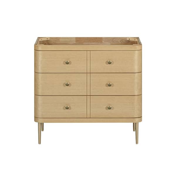 Serena 36 in. Bath Vanity Cabinet without Top in White Oak Assembled