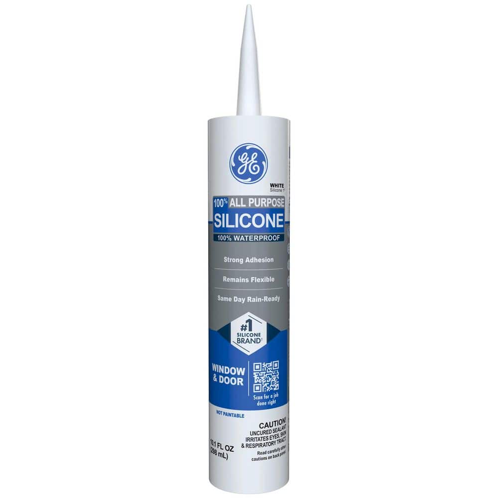 All Purpose Silicone 1 Caulk 10.1 oz Window and Door Sealant White