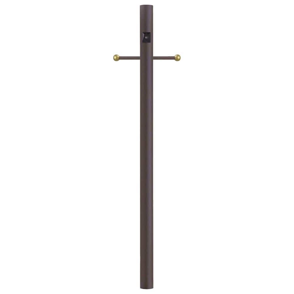 8 ft. Bronze Outdoor Direct Burial Lamp Post with Cross Arm and Auto Dusk-Dawn Photocell fits 3 in. Post Top Fixtures price history on PriceWatchPro