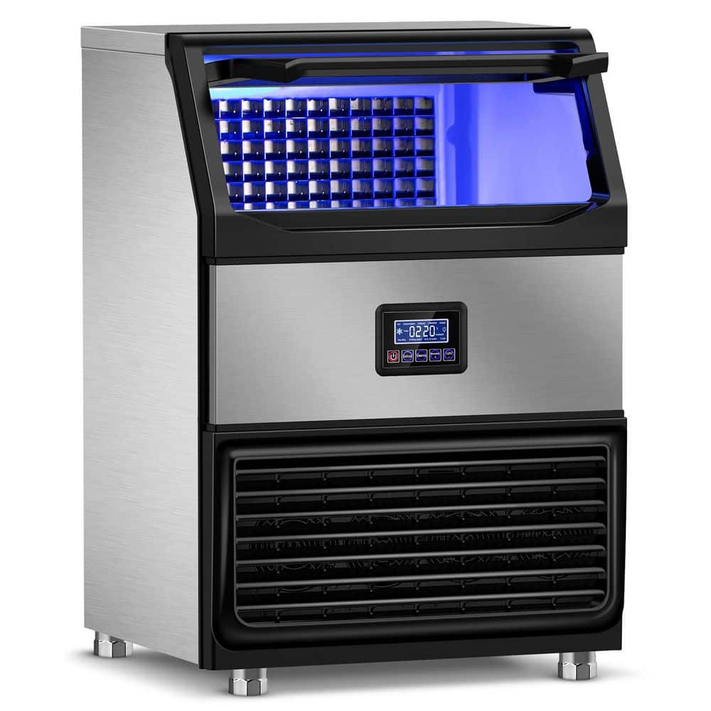 22.8 in. 350 LBS./24 H Half Size Cubes Built in/Freestanding Commercial Ice Maker With Self-Cleaning, Stainless Steel