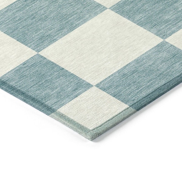 Chantille Machine Washable Indoor/Outdoor Abstract ACN2345 Teal 2 ft. x 3 ft. Accent Rug