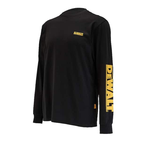 DEWALT Brand Carrier Unisex XL Black Blend Long Sleeved T-Shirt