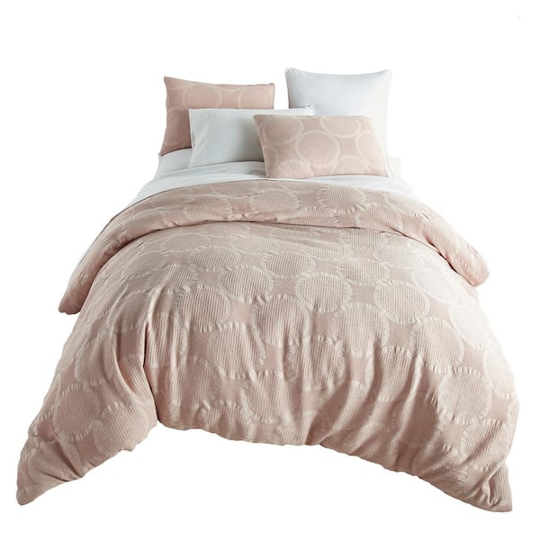 DONNA SHARP Leon 3-Piece Blush Cotton King Comforter Set