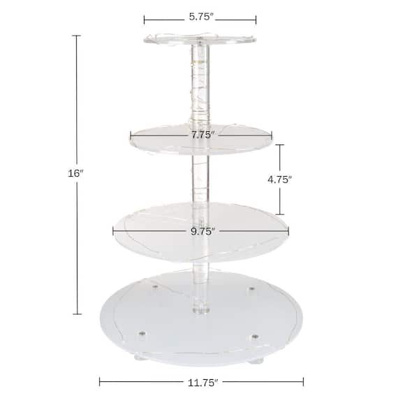 3-Pack White 3-Tier Cardboard Cupcake Stand and 1-Tier Cake Stand Combo  Dessert Tower - Walmart.com
