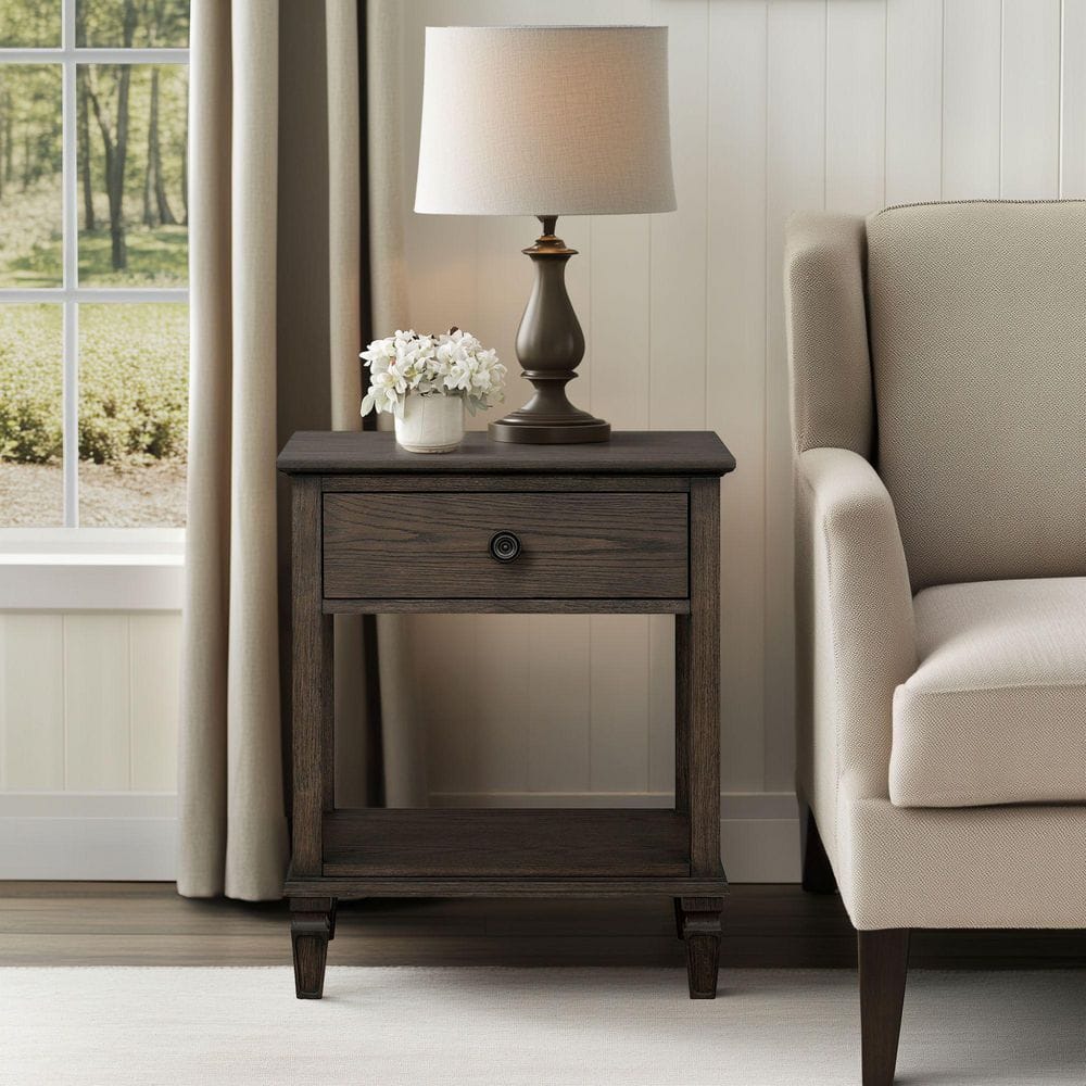 Victoria 24 in. Reclaimed Grey Rectangle Wood End Table - thumbnail 7