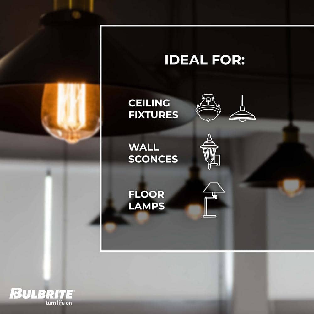 40 Watt Amber Nostalgic ST18 Incandescent Light Bulbs, 4-Pack
