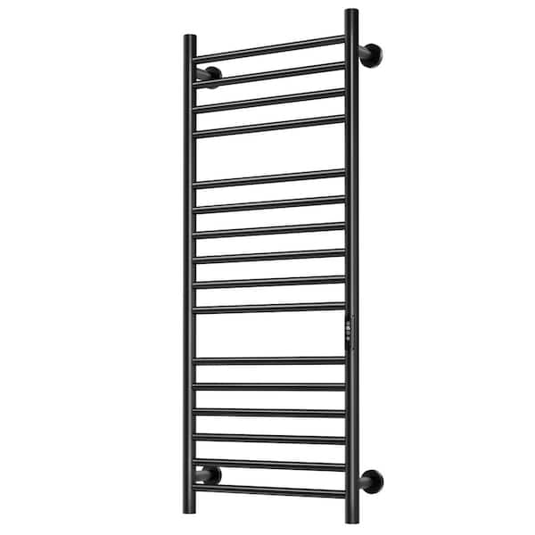 Electric Towel Warmer Wall Mount Heated Towel 16-Bars Plug in Hardwired