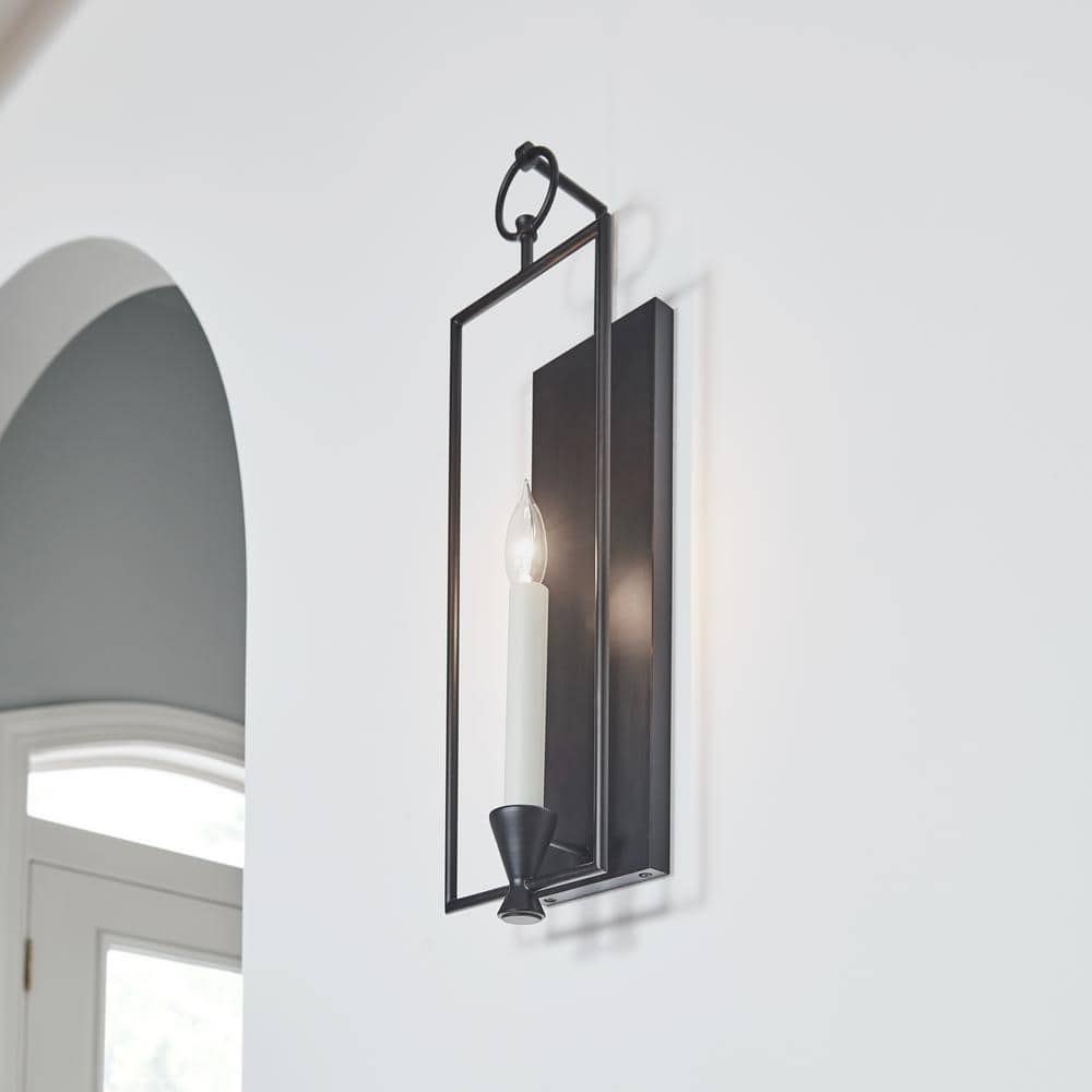 Keystone Aged Iron 1-Light Wall Sconce with Rustic Charm