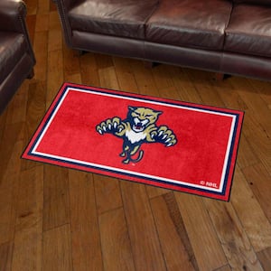 Florida Panthers Red 3 ft. x 5 ft. Plush Area Rug