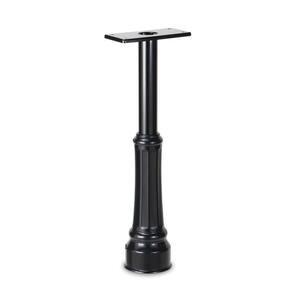 Basic In-Ground Post with Decorative Cover in Black