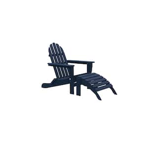 Icon Navy 2-Piece Folding Recycled Plastic Adirondack Chair