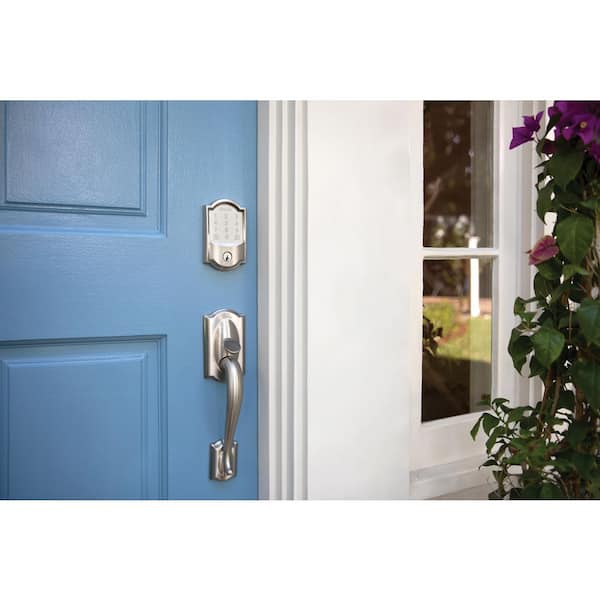 Schlage Accent Satin Nickel Single Cylinder Deadbolt and Keyed Entry Door  Handle with Camelot Trim Combo Pack FB55N V ACC 619 CAM - The Home Depot