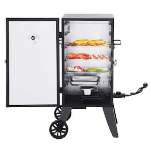 Analog Electric Smoker in Black With 3 Cooking Grates