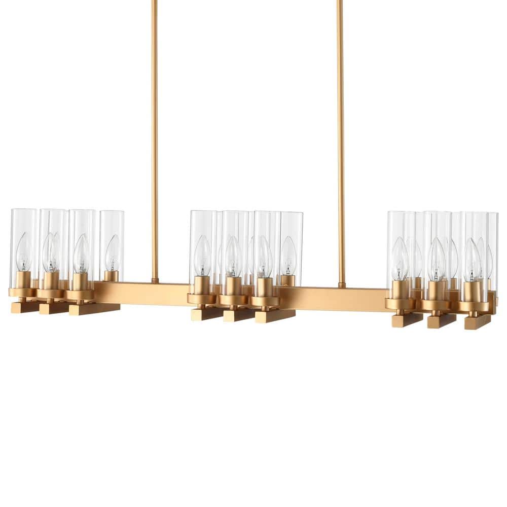 Shea 36 in. 18-Light Indoor Matte Gold Chandelier with Light Kit price history on PriceWatchPro