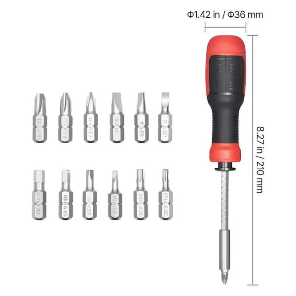 SKYSHALO Screwdriver Set, 13in. 1 Magnetic Multi Bit, Phillips