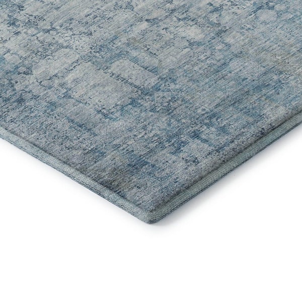 Mayfield Premium Machine Washable Abstract AMF1764 Blue 5 ft. x 7 ft. 6 in. Area Rug