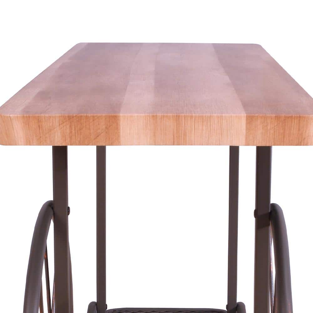 Francie 48" Oak and Antique Gray Industrial Console Table