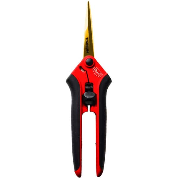 6 in. x 0.79 in. Premium Titanium Straight Blade Pruning Shears with Low Profile Ergonomic Handles (1-Pack)