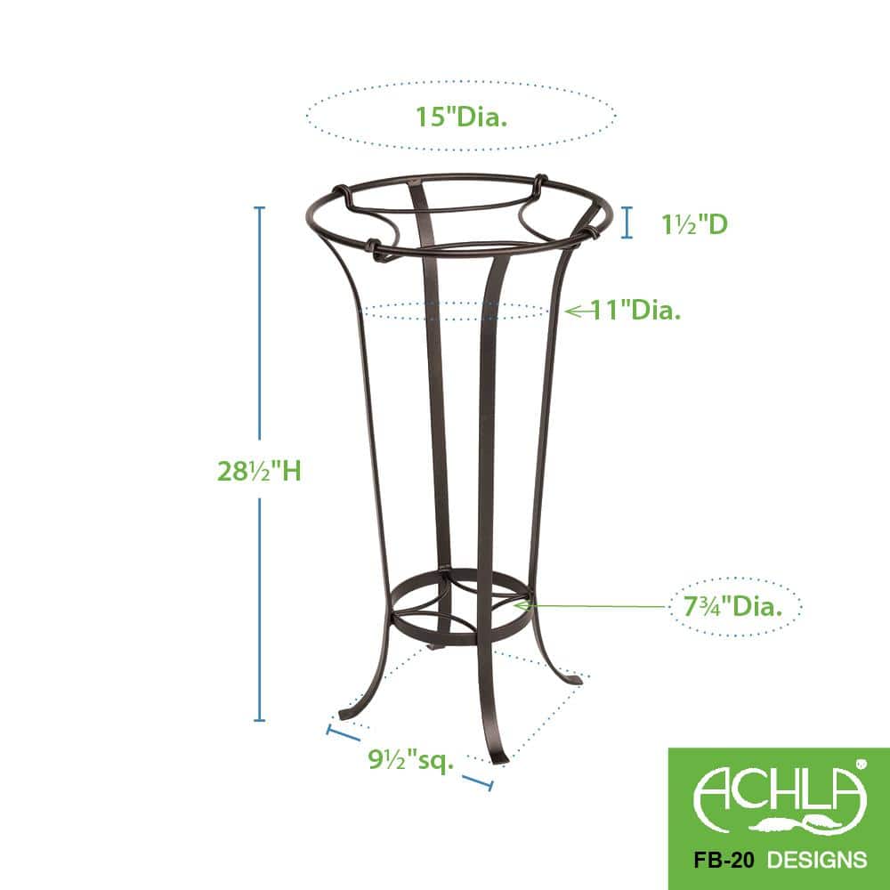 Roman Bronze Two-Tier Wrought Iron Tulip Plant Stand