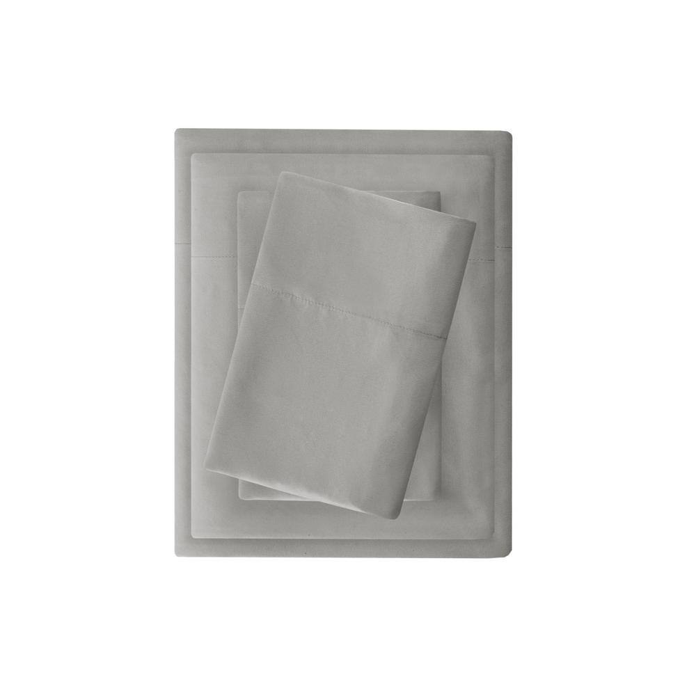 Gray Full Deep Pocket Cotton Polyester Microfiber Sheet Set
